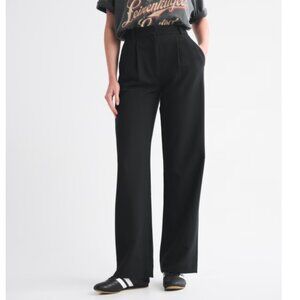 Abercrombie & Fitch Sloane Tailored Wide Leg Pant Black Size 0 / 25